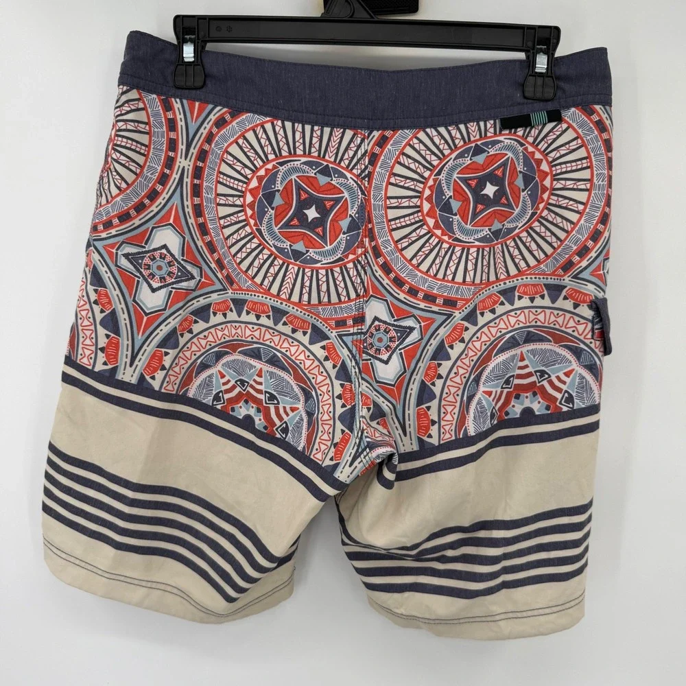 Vissla Board Shorts Men 30 Multicolor Geometric Striped M1048SUI Upcycled
